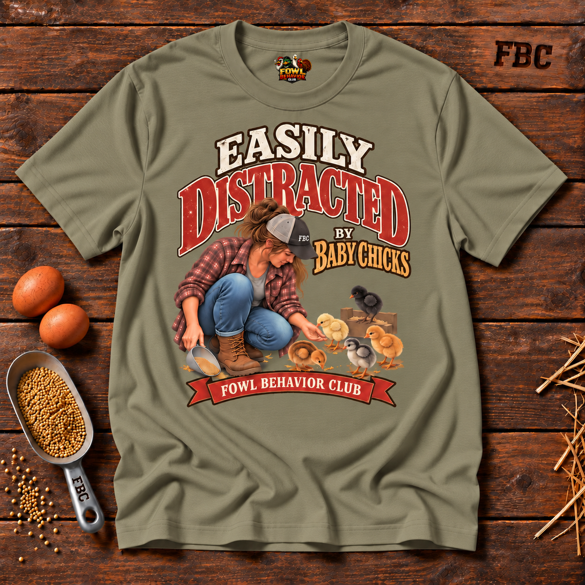 Easily Distracted by Baby Chicks Alternate T-Shirt