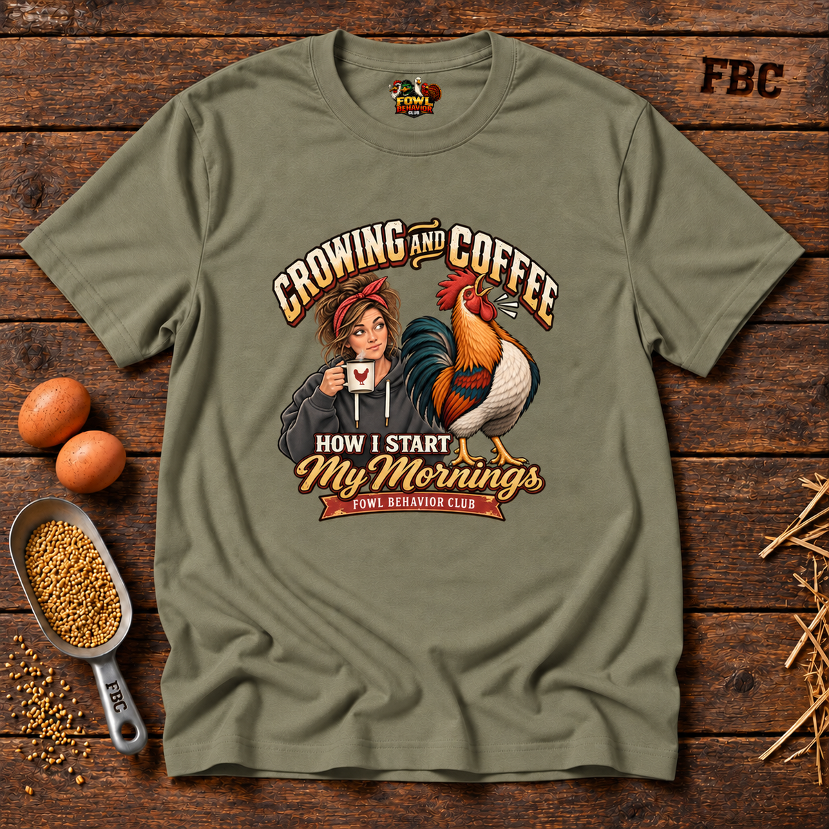 Crowing and Coffee Alternate T-Shirt